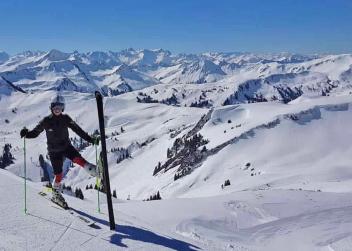 Schöne Aussicht beim Skifahren